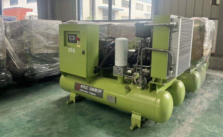 Electric mobile screw air compressor